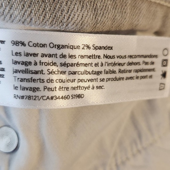 Eileen Fisher Womens Taupe Gray Straight Leg Jeans 12 Organic Cotton Mid Rise - Picture 8 of 8